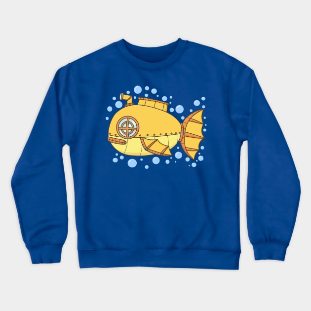 Fish Submarine Crewneck Sweatshirt by KammyBale